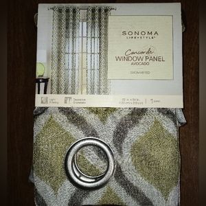 SONOMA Concorde 52 x 84 Light Filtering Window Panel Curtain Avocado Green NWT